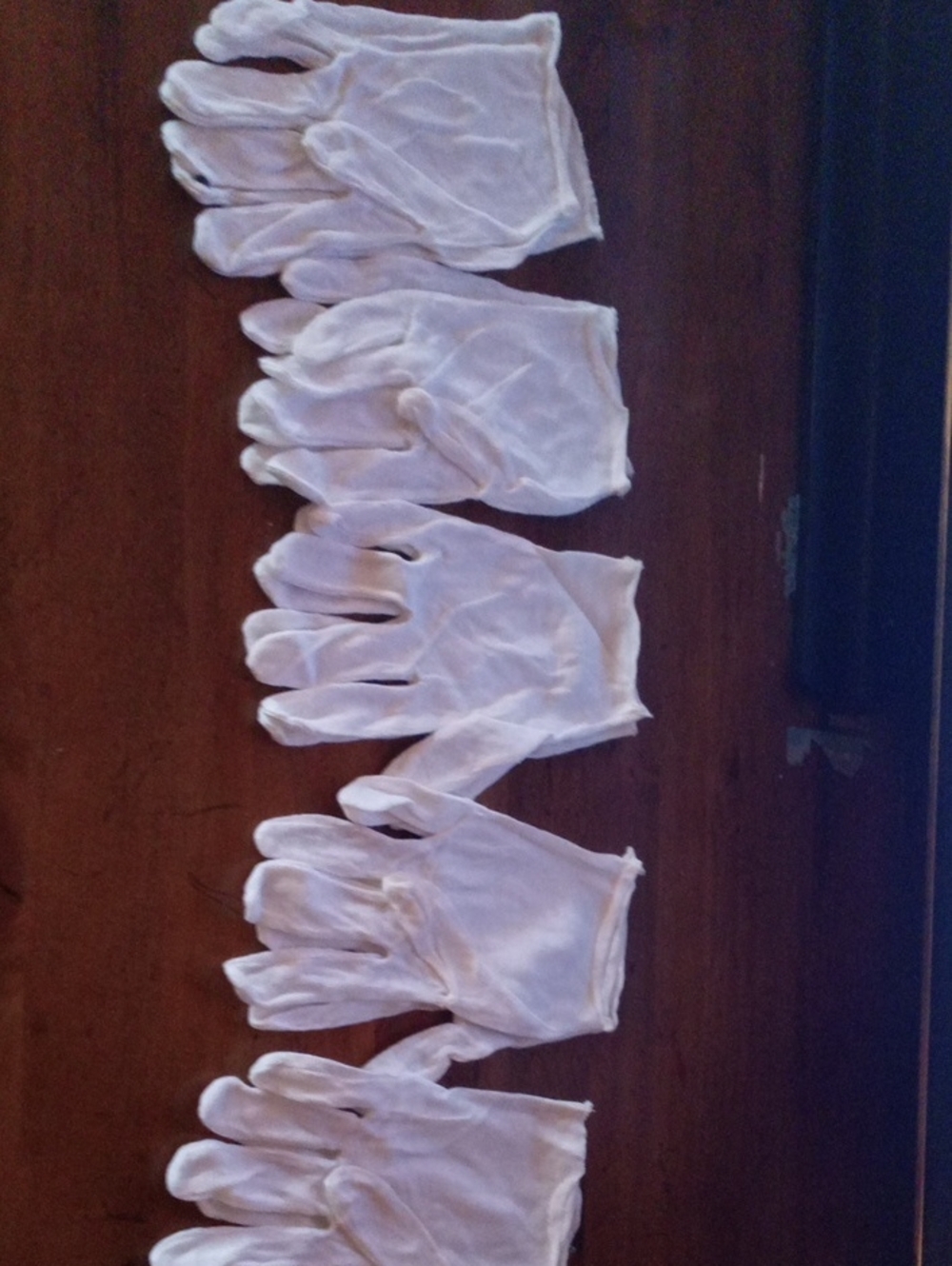 White Cotton Gloves - Pack of 5